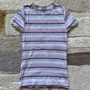🔥 Abercrombie Kids Girls Ribbed Fitted Tee 11/12